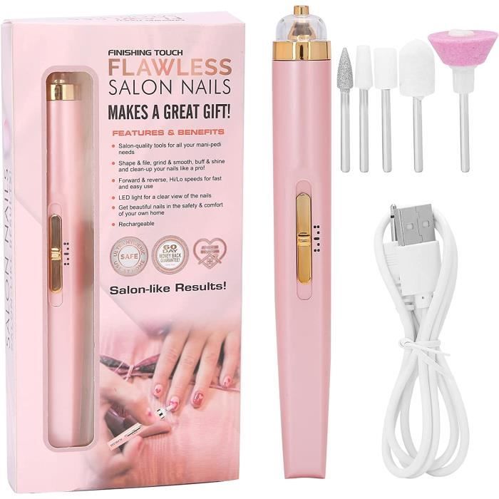 Perceuse à Ongles électrique avec Lampe, Polisseuse de Ponceuse pour Stylo de Manucure USB avec 5 Perceuses Interchangeables e[137]