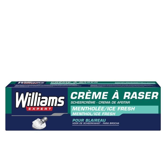 Eau de toilette Williams ICE FRESH menthol shaving cream 100 ml Homme
