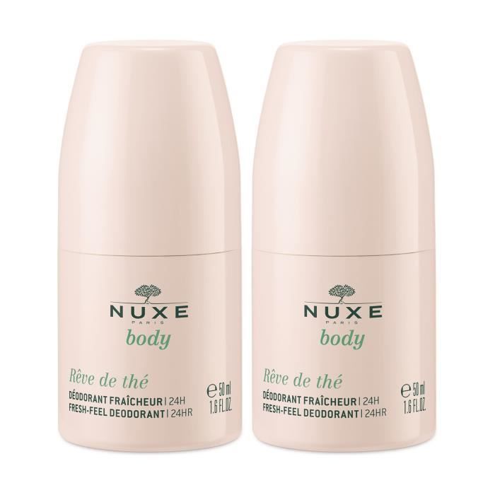 Déodorant - NUXE - Rêve de Thé - Fraîcheur 24h - Lot de 2 x 50ml - Peaux sensibles