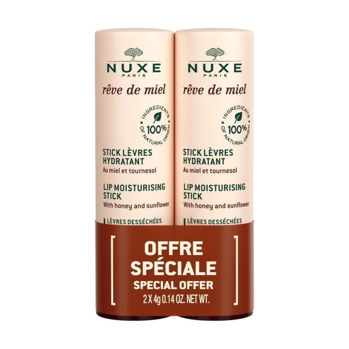 NUXE - Stick à lèvres Honey Rêve 8 g de 4g (Miel)