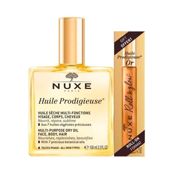 NUXE - Huile prodigieuse + roll-on Ou édition limitée 100 + 8 ml