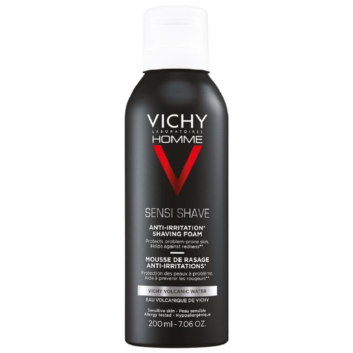 Vichy Homme Mousse de Rasage Anti-Irritations Peaux Sensibles 200ml