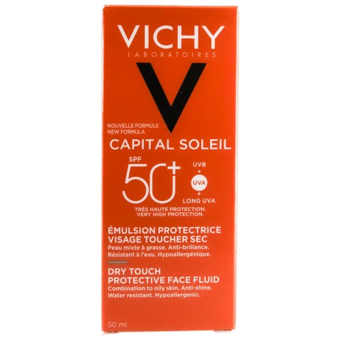 Eau de toilette Vichy IDÃ‰AL SOLEIL emulsion anti-brillance toucher sec SPF50 50 ml Mixte