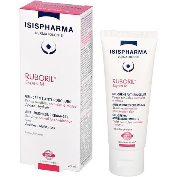 Isispharma Ruboril Expert M Gel Crème Anti-rougeurs Peaux Normales à Mixtes 40ml