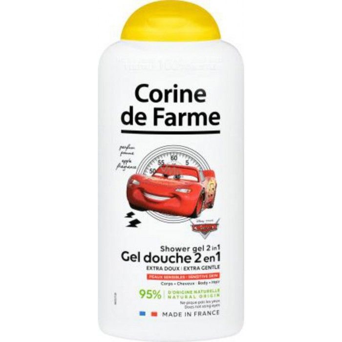 Gel douche 2en1 Extra Doux Corps & Cheveux Cars - CORINE DE FARME - 300ml - Formule Clean Beauty