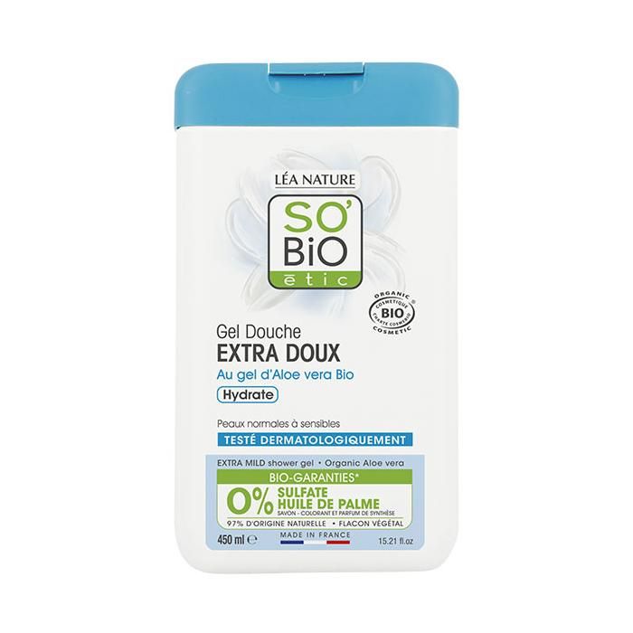 So'Bio Étic Douche Gel Extra Doux à l'Aloe Vera Bio 450ml