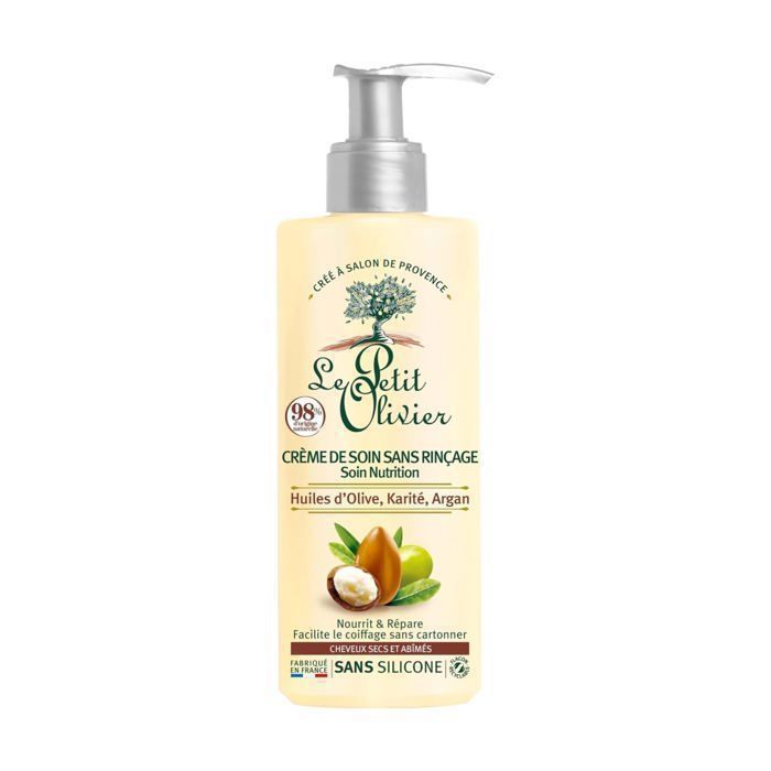 Le Petit Olivier 200ml Huile D'olive, Karité, Argan Sans Rinçage Crème Capillaire, Capillaire