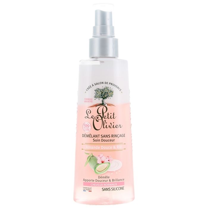 Démêlant Sans Rinçage Soin Douceur, Amande Douce & Riz Tous Types de cheveux, Sans Silicone, 150 ml