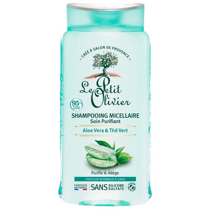 Le Petit Olivier 250ml Aloe Vera & Thé Vert Micellaire Purifiant, Shampoing