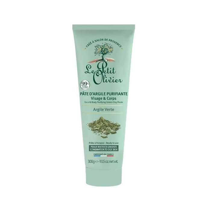 Pâte d'Argile Purifiante Visage et Corps - Le Petit Olivier - 300g - Peaux mixtes