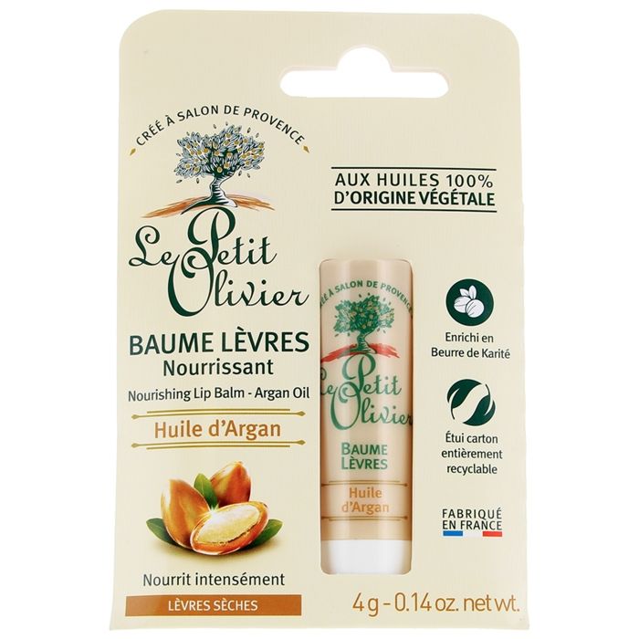 Baume Lèvres Nourrissant Huile d'Argan , Lèvres Sèches , 4g