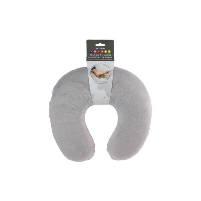 Les Bagagistes Accessoires De Voyage Coussin De Nuque Memoire De Forme Jetlag Gris U
