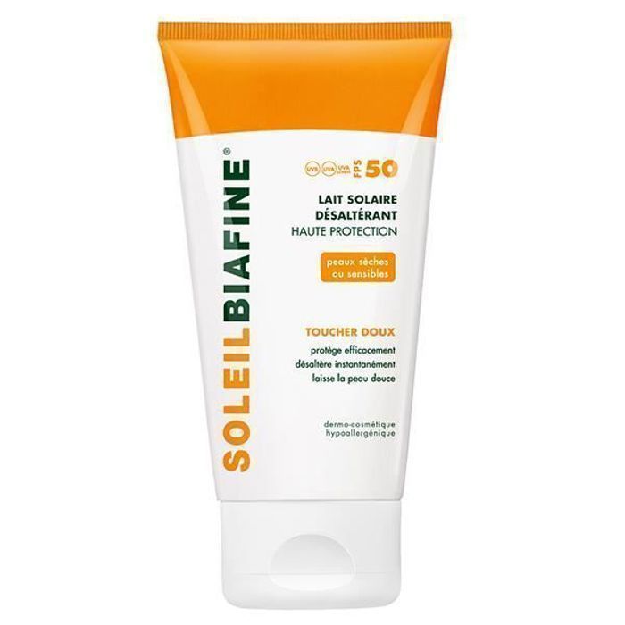 Crème Solaire - SoleilBiafine - SPF50+ - Hypoallergénique - Résistant à l'eau - 150 ml