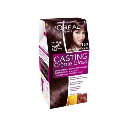 Coloration semi-permanente L'OREAL PARIS Crème Gloss Acajou Délicieux N°550
