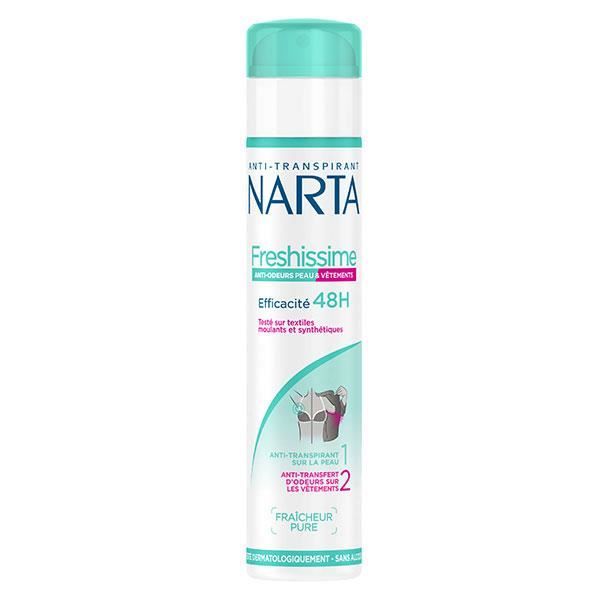 Narta Freshissime Déodorant Spray Femme Anti-Odeurs Peaux et Vêtements 48h 200ml
