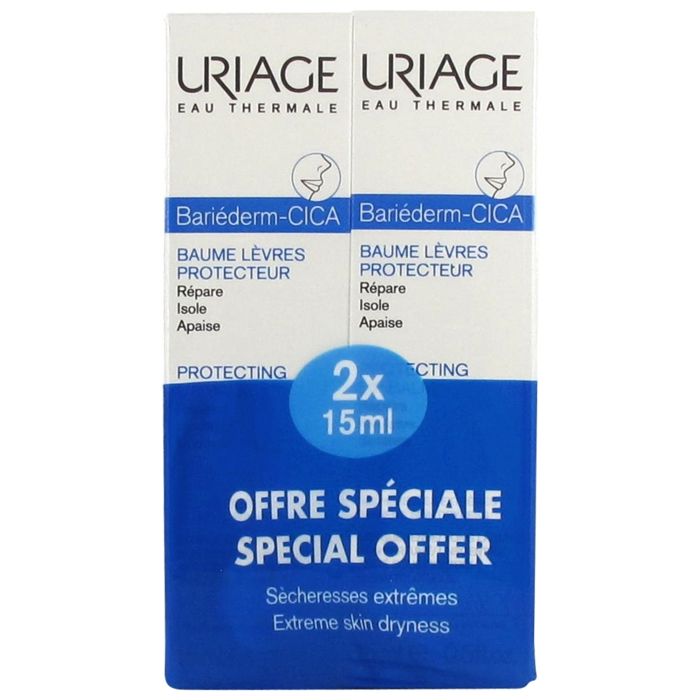 Uriage Bariéderm Cica-Lèvres Baume Protecteur 2 x 15ml