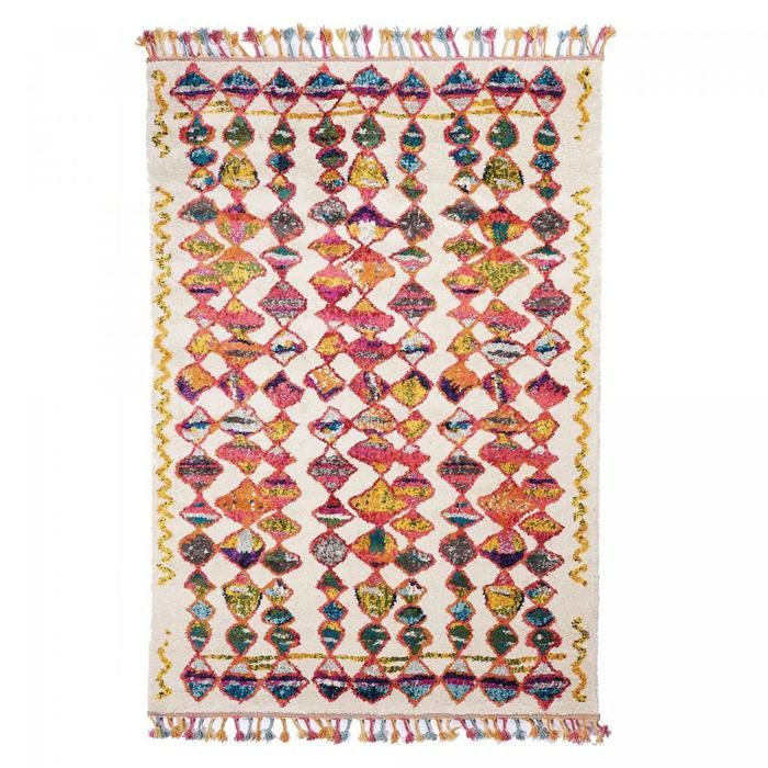 Tapis berbère style - 160x230 cm - BERBER TRIBAL MK 01 Multicolore - Polypropylène - UN AMOUR DE TAPIS