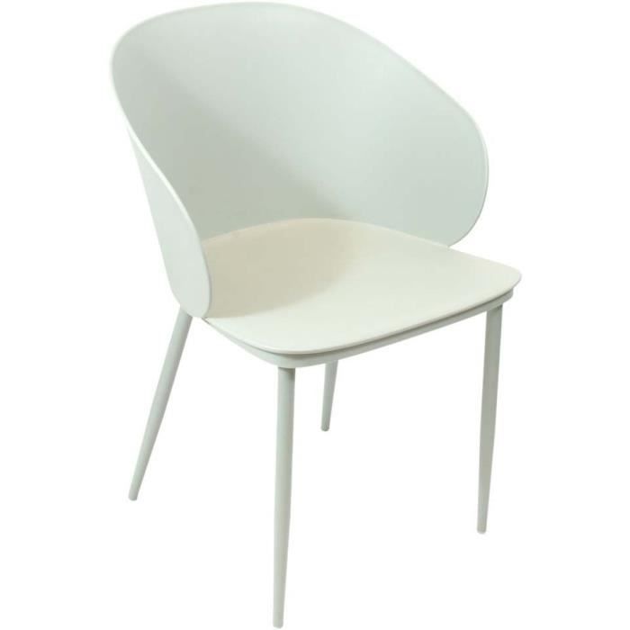 Fauteuil - Alison - Vert d'eau - Polypropylène - Usage intérieur et extérieur - Anti UV