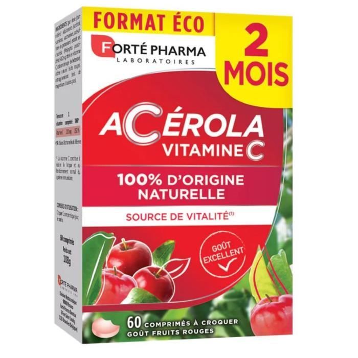 Forté Pharma Acérola Vitamine C – 60 Comprimés