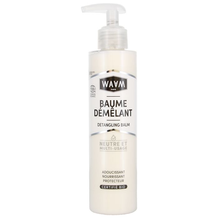 WAAM Cosmetics – Baume Démêlant – Soin Démêlant cheveux à rincer – Certifié BIO ECOCERT –Vegan – 200ml