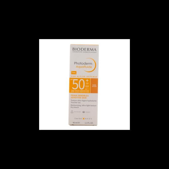 Fluide solaire teinté - BIODERMA - Photoderm Aquafluide Teinté Doré - SPF50+ - Texture Fluide - Protection UV