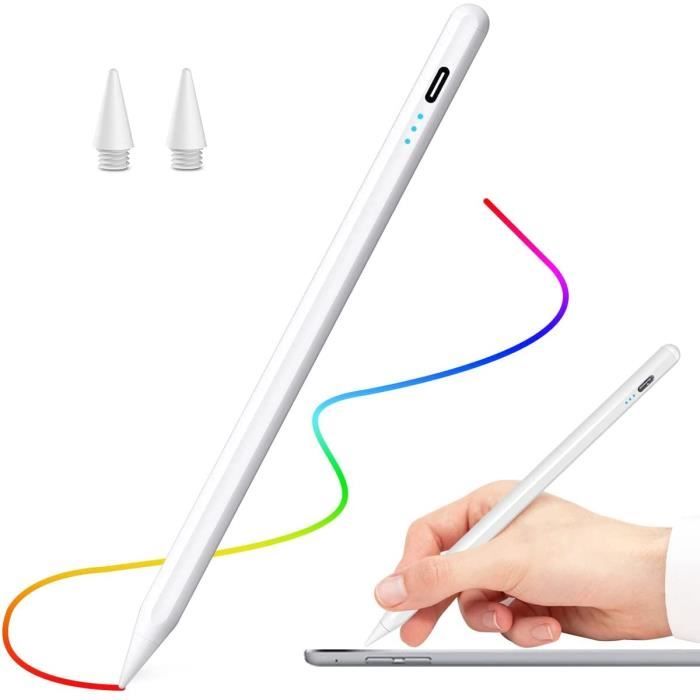 AJW-Stylet magnétique pour iPad Compatible avec iPad 6-7-8-9 Gen iPad Pro 11 12,9" (2018-2021) iPad Air 3-4 iPad Mini 5-6[530]