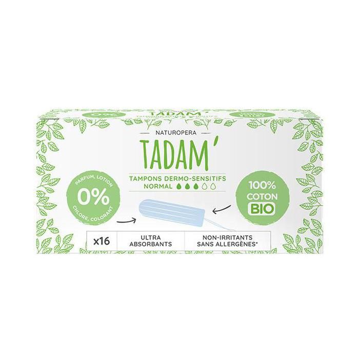 Tadam' Hygiène Féminine Tampon Dermo-Sensitif Normal Bio 16 unités