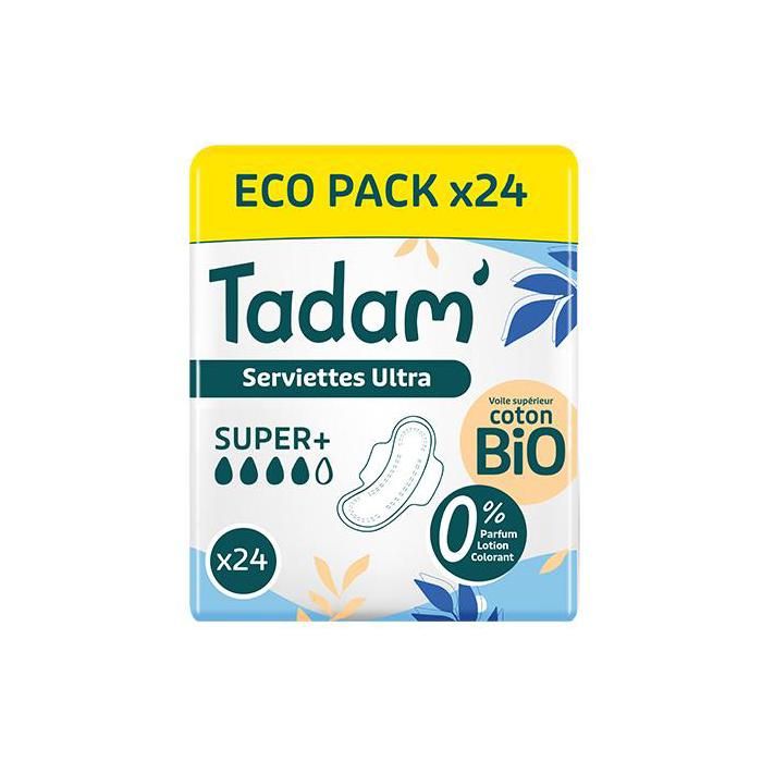 Tadam' Hygiène Féminine Serviette Dermo-Sensitive Super 24 unités