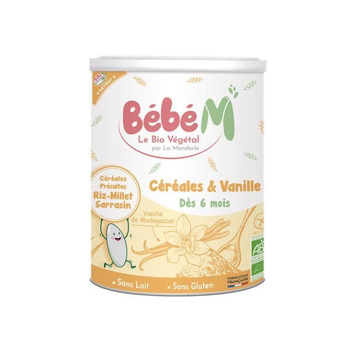 Céréales vanille bébé 6 mois 400gr - Bébé Mandorle