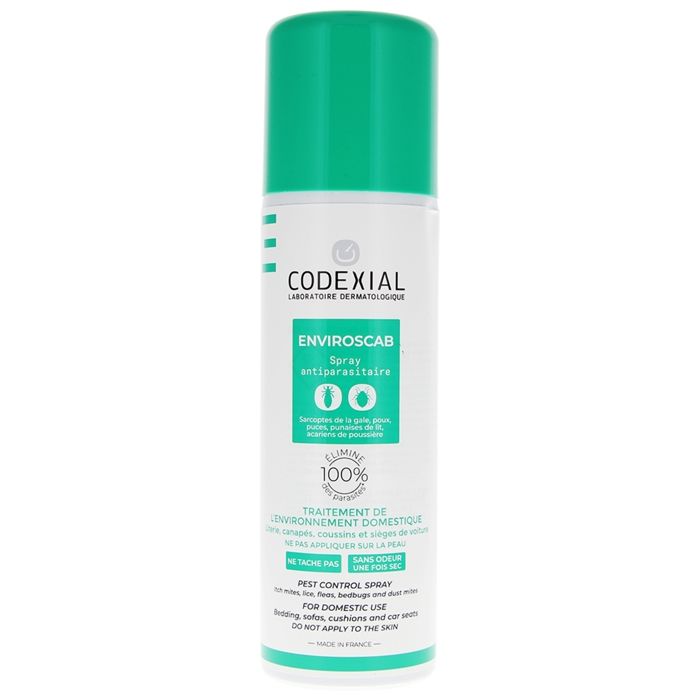 CODEXIAL Enviroscab - Biocide Environnement (Gale, Punaises, Acariens, Poux) - Spray 200 ml