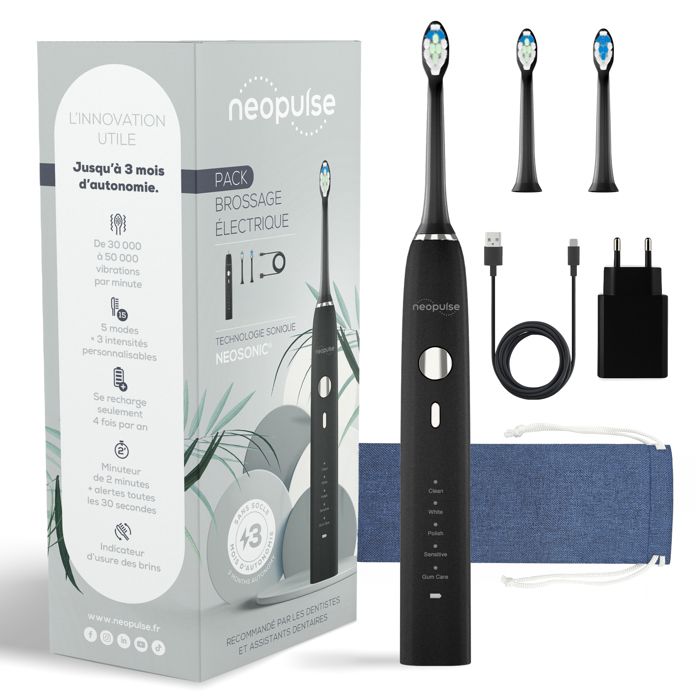 Brosse à dents electrique noire NEOPULSE