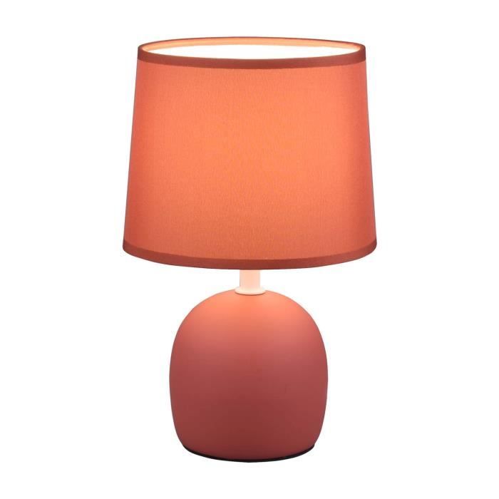 LÚZETE - LAMPE DE TABLE EN CÉRAMIQUE ORANGE KUBRA Orange
