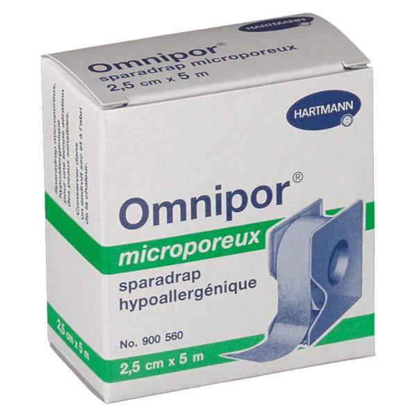Hartmann Omnipor Sparadrap Microporeux avec Dévidoir 5M x 2,5cm
