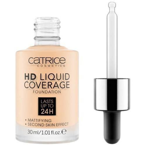 Fond de Teint HD Liquid Coverage Beige – Tous Types de Peau, Flacon 30 ml