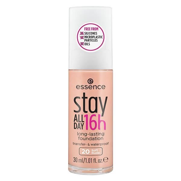 Essence Fond de Teint Longue Tenue Stay All Day 16h N°20 Soft Nude 30ml
