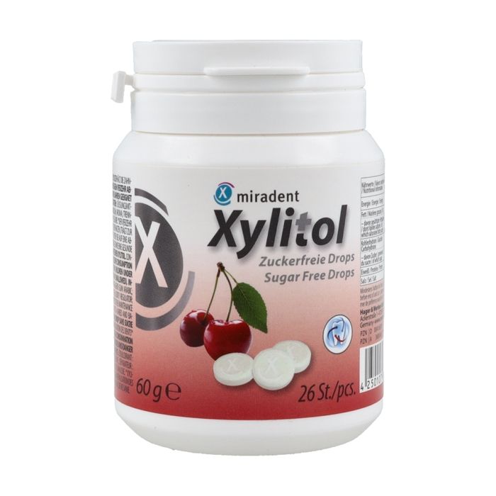 MIRADENT - Bonbons aux cerises avec du xylitol 26 bonbons