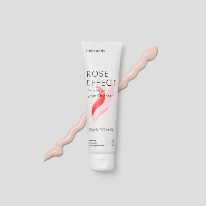 Nettoyant-exfoliant - HELLO BODY - Rose Effect - 102 g - Vegan - Tous types de peau