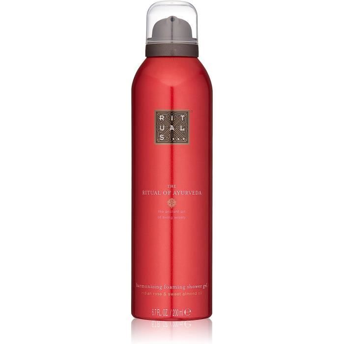 The Ritual Of Ayurveda Foaming Shower Gel Rose Des Indes & Huile D'Amande Douce, 200 Ml[O855]