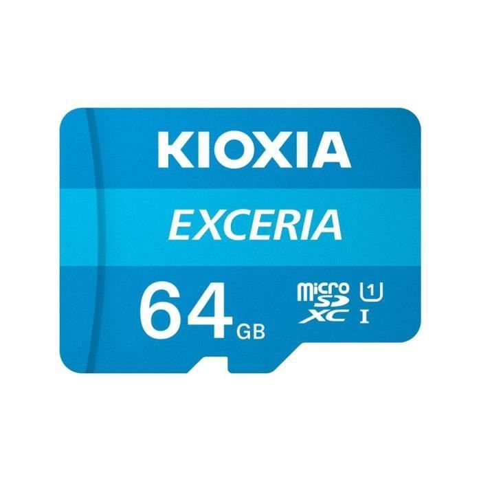 MICRO SD KIOXIA 64GB EXCERIA UHS-I C10 R100 CON ADAPTADOR