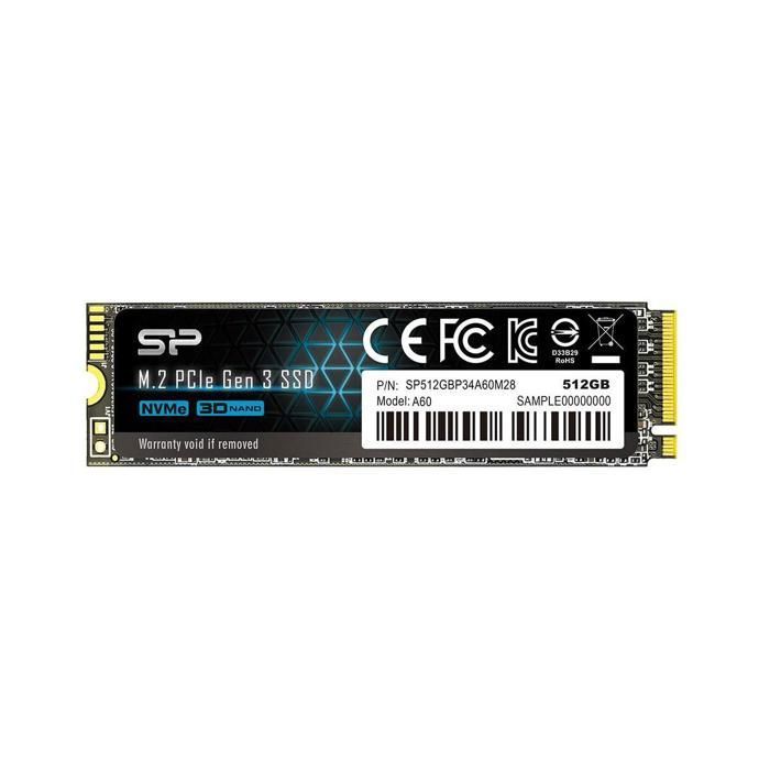 SILICON POWER Disque SSD M2 2280 512Go A60