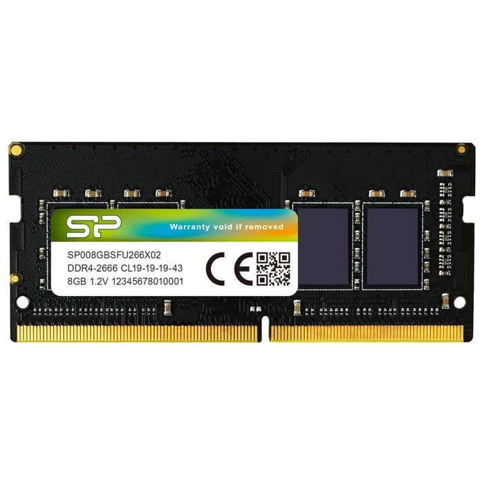MEMOIRE SILICON POWER DDR4L 8GB 2666MT/s CL 19 SODIMM 8GBx1 Combo SP008GBSFU266X02