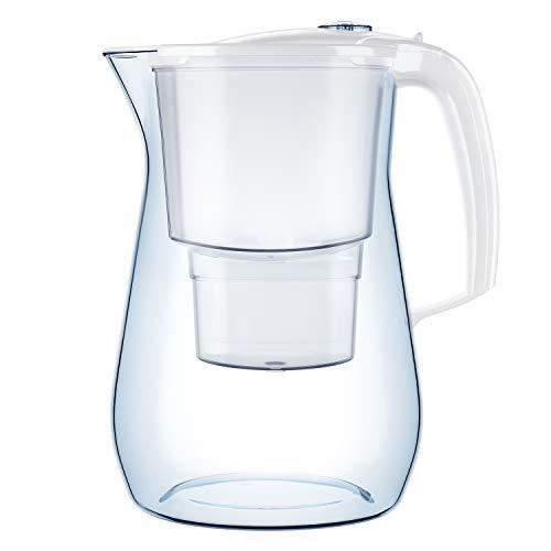 Filtre à Eau en Plastique Blanc AQUAPHOR Onyx MAXFOR+ - Réduit le Calcaire, le Chlore et les Métaux Lourds