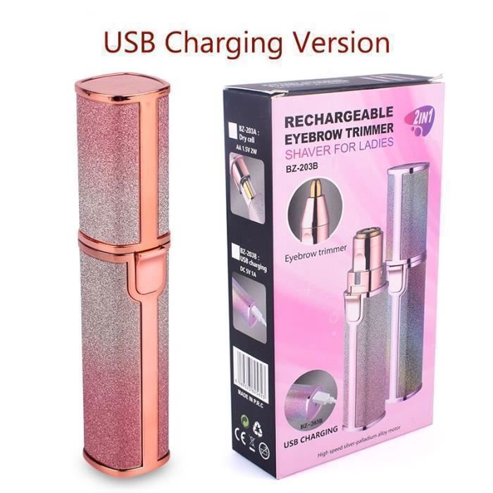 Épilateur électrique 2-en-1 - Rechargeable - Indolore - Pour femme