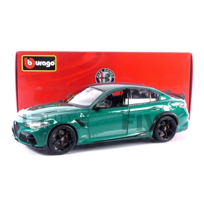 Voiture Miniature de Collection - BBURAGO 1/18 - ALFA-ROMEO Giulia GTA - 2020 - Verde Montreal - 11048GR