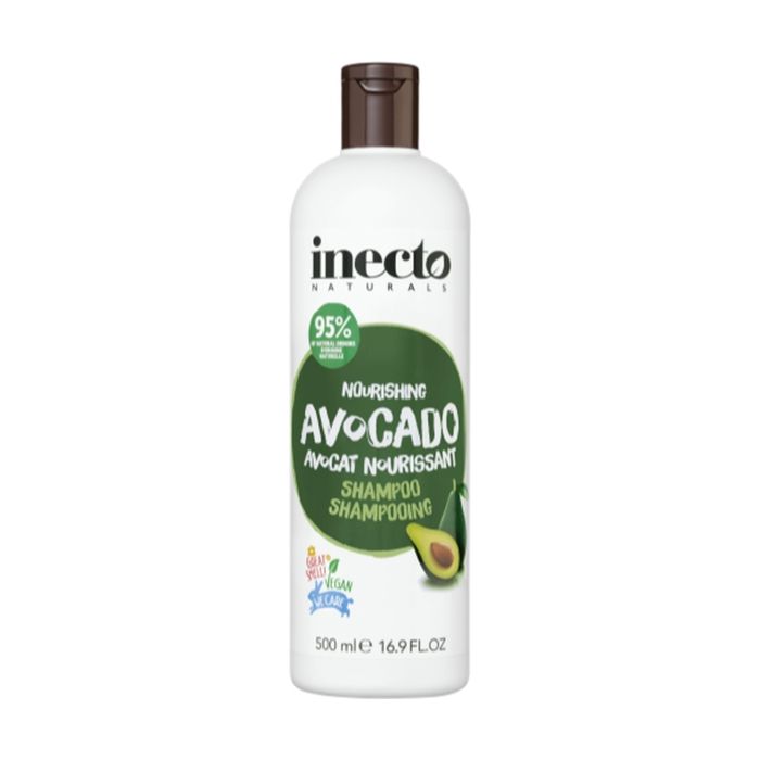 Inecto Naturals+Shampooing nourrissant à l'avocat pour cheveux abîmés ou abîmés 500 ml