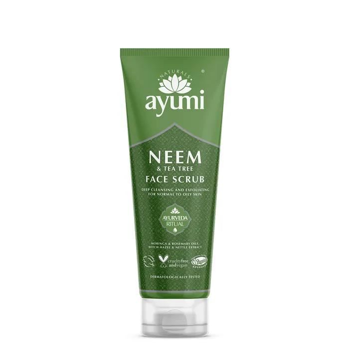 Gommage Visage - Neem & Arbre À Thé - 125ml - Vegan - Peaux Grasses - Matifiant