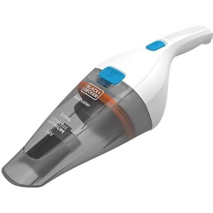 BLACK+DECKER - NVC115JL-QW - Dustbuster  - Aspirateur à main sans fil  8 AW - 3,6 V - 1,5 Ah - 325 ml - Chargeur par prise Jack