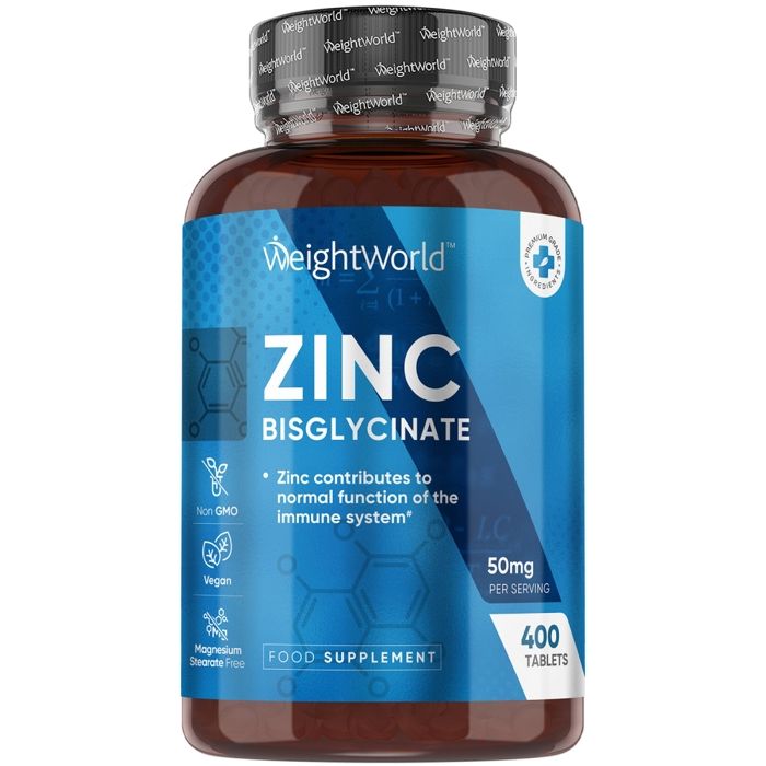 Zinc Bisglycinate 50 mg – Haute Absorption – Cure de 1 An (365 Gélules) – Formule Vegan