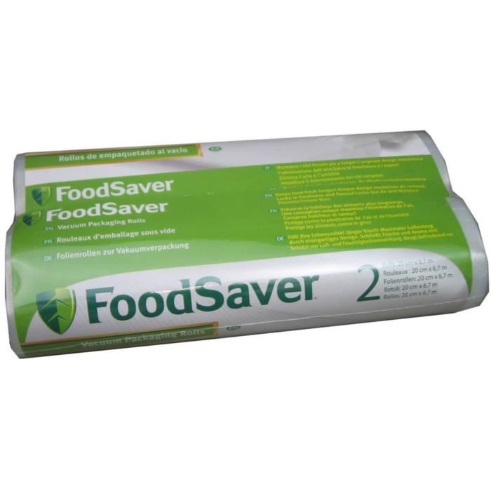 Lot de 2 rouleaux de sacs 20cm pour appareil à emballage - fsr2002-i