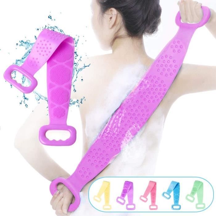 Double Face Laveur de Dos en Silicone,Brosse Dos Douche Silicone,Brosse de Bain Silicone pour Douche et Bain,Brosse pour le corps